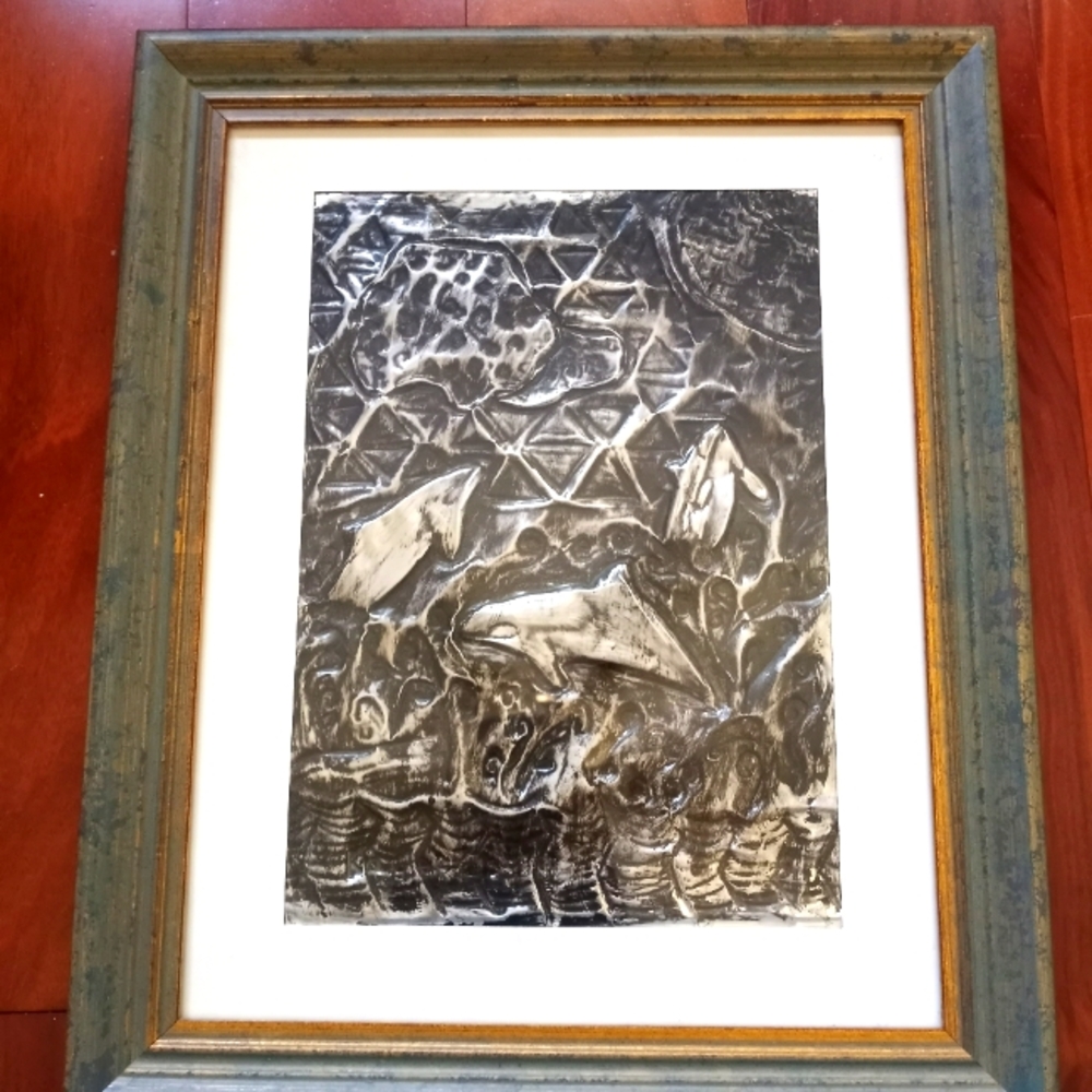 Dolphins metal artwork
